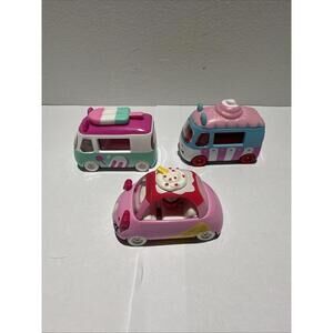 Set of 3 Cute Dessert-Themed Shopkins Toy Cars